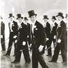 Fred Astaire (center) and dancers in the motion picture Top Hat