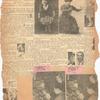 Page from Sophie Tucker scrapbook (1940), including image of her in blackface, 1907