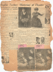 Page from Sophie Tucker scrapbook (1940), including image of her in blackface, 1907
