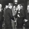 Audience members including President John F. Kennedy during a performance of Gore Vidal's The Best Man