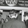 John Kennedy at right entering the  theatre