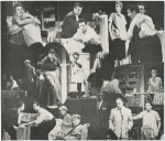 Collage of programme photographs of Anthony Franciosa, Ben Gazzara, Shelley Winters, Frank Silvera and others in scenes from the stage production A Hatful of Rain.