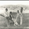 Harold Clurman, Cheryl Crawford, and Lee Strasberg outdoors at Group Theatre