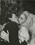 Joel Ashley and Mae West in the stage production Catherine Was Great.