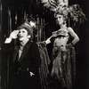 Joel Grey and unidentified dancer in the stage production Cabaret.