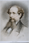 Photo of Charles Dickens oil painting by E. Goodwyn Lewis, 1869.