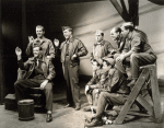 Cast including Don Taylor, Edmund O'Brien and Karl Malden in the stage production Winged Victory. 