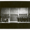 Martha Scott (wearing white dress) and ensemble in Our Town.