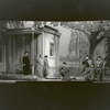 Alexander Knox, Gertrude Musgrove, Tom Powers, Edmund Gwenn, Stanley Bell, Tom McDermott and Walter Craig in the stage production Three Sisters