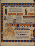 Print ad promoting Billy Rose's Crazy Quilt.
