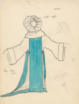 Costume sketch of nun's outfit for the Neighborhood Playhouse stage production of Guibor.