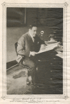 Henry B. Harris in his office at the Hudson Theatre, N.Y.