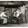 David Levin, Susan Strasberg, Eva Rubinstein, Joseph Schildkraut, and Lou Jacobi in the stage production The Diary of Anne Frank