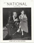Program cover for The National stage production The Pirate featuring Alfred Lunt and Lynn Fontanne