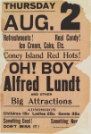 Poster for August 2, 1910 stage production Oh! Boy starring Alfred Lunt.