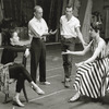 Chita Rivera, Jerome Robbins, Larry Kert and Carol Lawrence during rehearsal for West Side Story.