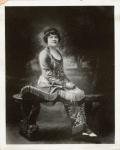 Black-and-white reproduction of a painting of Sophie Tucker.