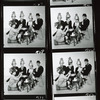 Contact sheet from Cambridge Circus with Jean Hart (in front), David Hatch, Tim Brooke-Taylor, Bill Oddie, and John Cleese.