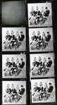 Contact sheet from Cambridge Circus with Jean Hart (in front), David Hatch, Tim Brooke-Taylor, Bill Oddie, and John Cleese.