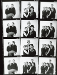 Contact sheet from Cambridge Circus with Tim Brooke-Taylor, David Hatch, Jean Hart, Bill Oddie, and John Cleese.