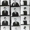 Contact sheet from Cambridge Circus with stand alone portraits of David Hatch, John Cleese, and Jean Hart.