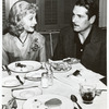 Vivian Leigh on lunch break with Laurence Olivier while filming the motion picture A Streetcar Named Desire.