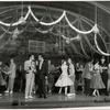 The Mickey Calin, Ken LeRoy and ensemble in the stage production West Side Story.