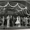 Mickey Calin, Ken LeRoy, and ensemble in the stage production West Side Story