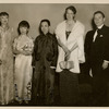 Mai-Mai Sze, Mrs. Hsiung, Dr. S. I. Hsiung, Mrs. Franklin D. Roosevelt, and Morris Gest backstage during a performance of the stage production Lady Precious Stream