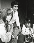 Unidentified actress, Bert Convy, and Susan Batson in the Off-Broadway stage production Shoot Anything with Hair That Moves