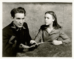 Burgess Meredith and Margo in the stage production Winterset