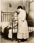 Philip Loeb and Gertrude Berg in the stage production Me and Molly (set design by Oliver Smith)
