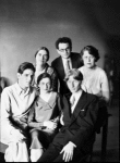 Publicity photo of Philip Loeb (top center) and cast members in Garrick Gaieties