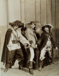 Philip Loeb, Sterling Holloway, and Neal Caldwell as the Three Musketeers in the stage production Garrick Gaieties