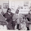 Arna Bontemps, Paul Robeson, Canada Lee, and Langston Hughes meeting about the stage production On Whitman Avenue