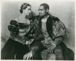 Paul Robeson and Peggy Ashcroft in SAvoy Theatre London stage production Othello.