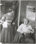 Carol Haney and Reta Shaw in the stage production The Pajama Game