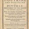 The doctrine and discipline of divorce
