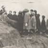 Isadora Duncan with students by sea