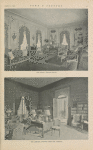 [Top:] The Dainty French Salon. [Bottom:] The Library, Opening Upon the Terrace.