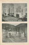 [Top:] The Louis Quinze drawing room... [Bottom:] The library...