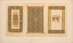 Symbols of St. Matthew & Mark, with ornamental page, (VIIth century) from the Gospels of Durrow, Trinity College