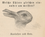 Kaninchen und Ente.