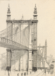 New York. - Miss Linda Gilbert's plan for making use of the Brooklyn Bridge towers as observatories.