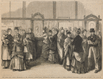 New York City, -  Irish depositors of the Emigrant Savings Bank withdrawing money to send to their suffering relatives in the old country