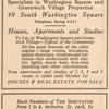 Pepe & Bro. Specialists in Washington Square and Greenwich Village Properties