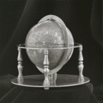 Full view of globe with stand