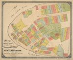 Map of the original grants of village lots from the Dutch West India Company to the inhabitants of New-Amsterdam (now New-York) lying below the present line of Wall Street : Grants commencing A.D. 1642