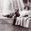 Sylvia Rivera in front of fountain