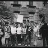 Members of the Gay Liberation Front with GAY POWER shirts at City Hall, New York